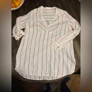 Linen Striped Shirt Size Large